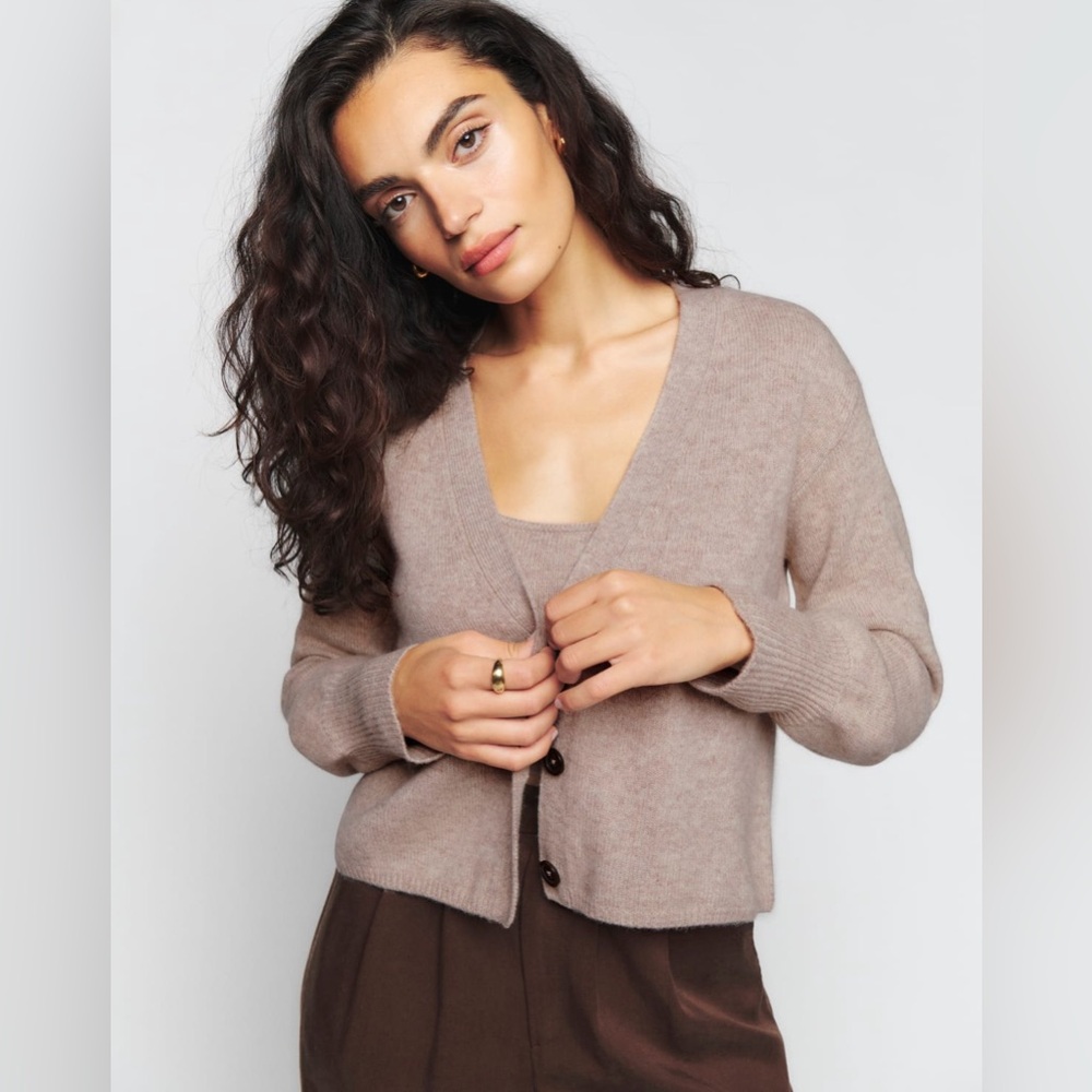 Reformation Cashmere Tank And Cardi Set